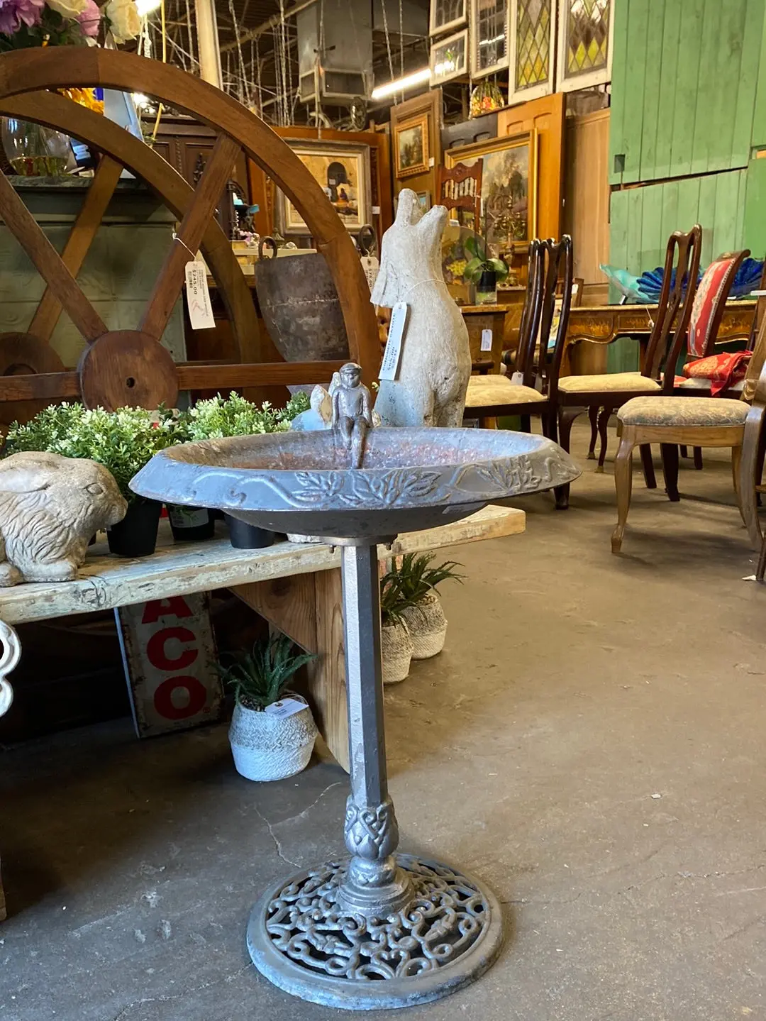 Metal Bird Bath 1