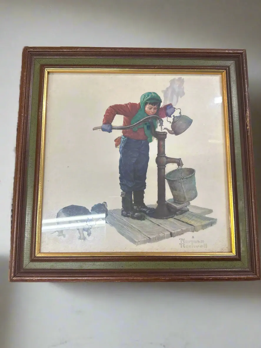 Small Frame With Norman Rockwell Print 1