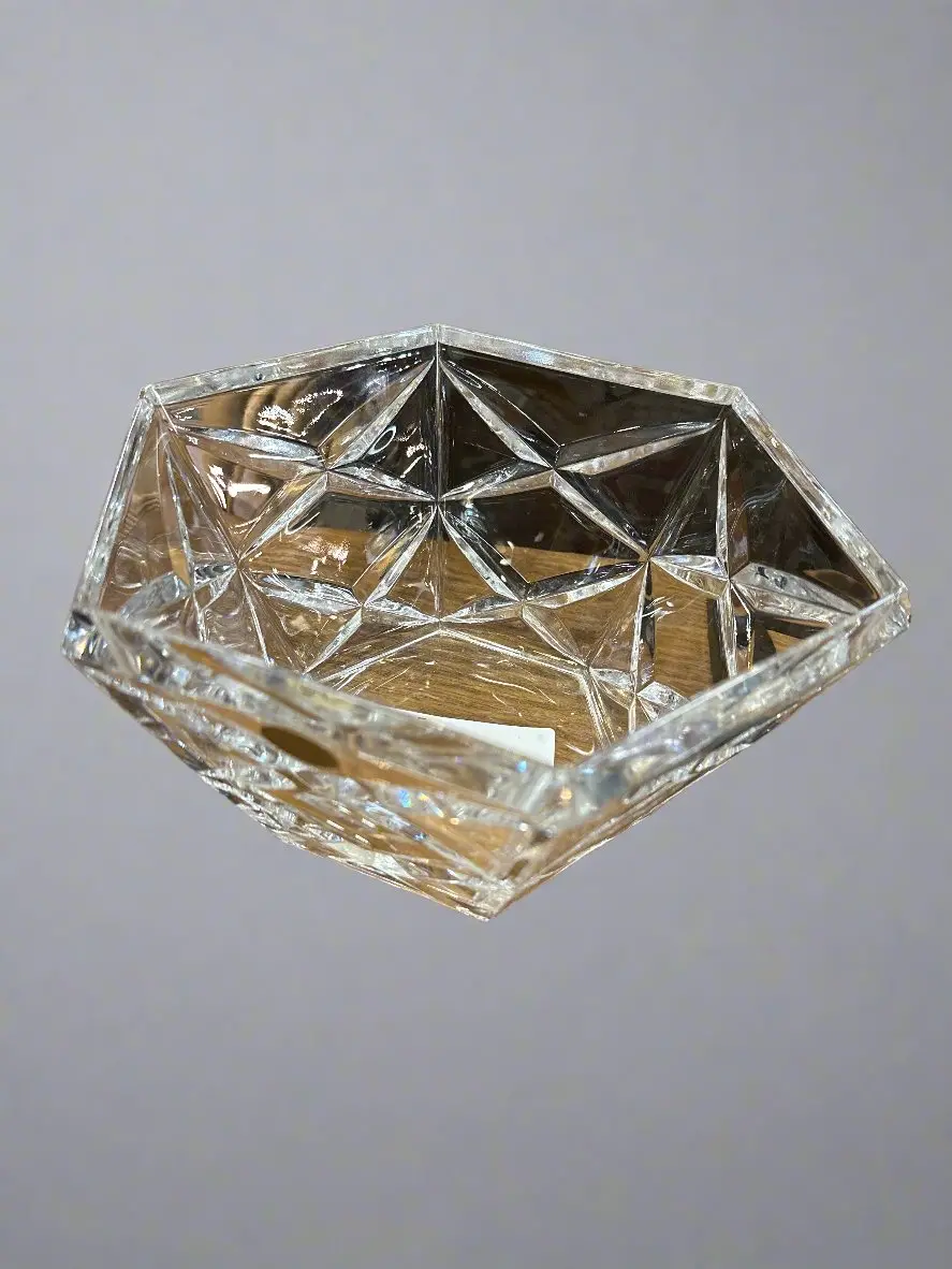 French Hexagonal Crystal Bowl 1