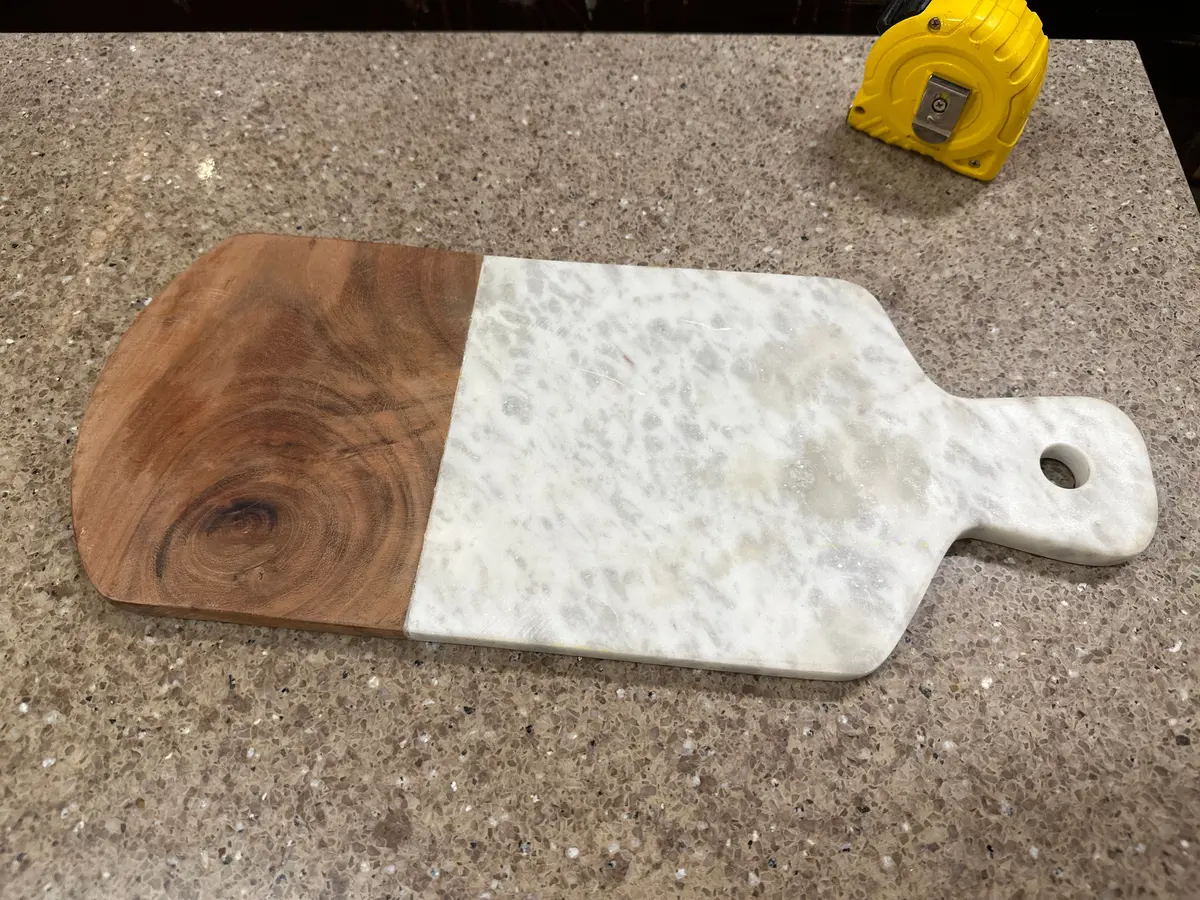 Stone And Wood Srving Board With Handle 1