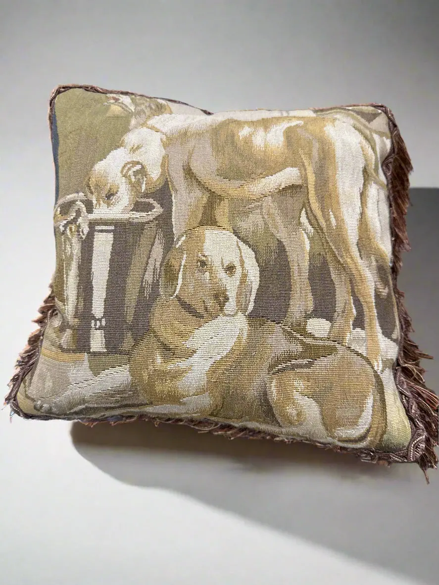 Small Tapestry Dog Pillow 1