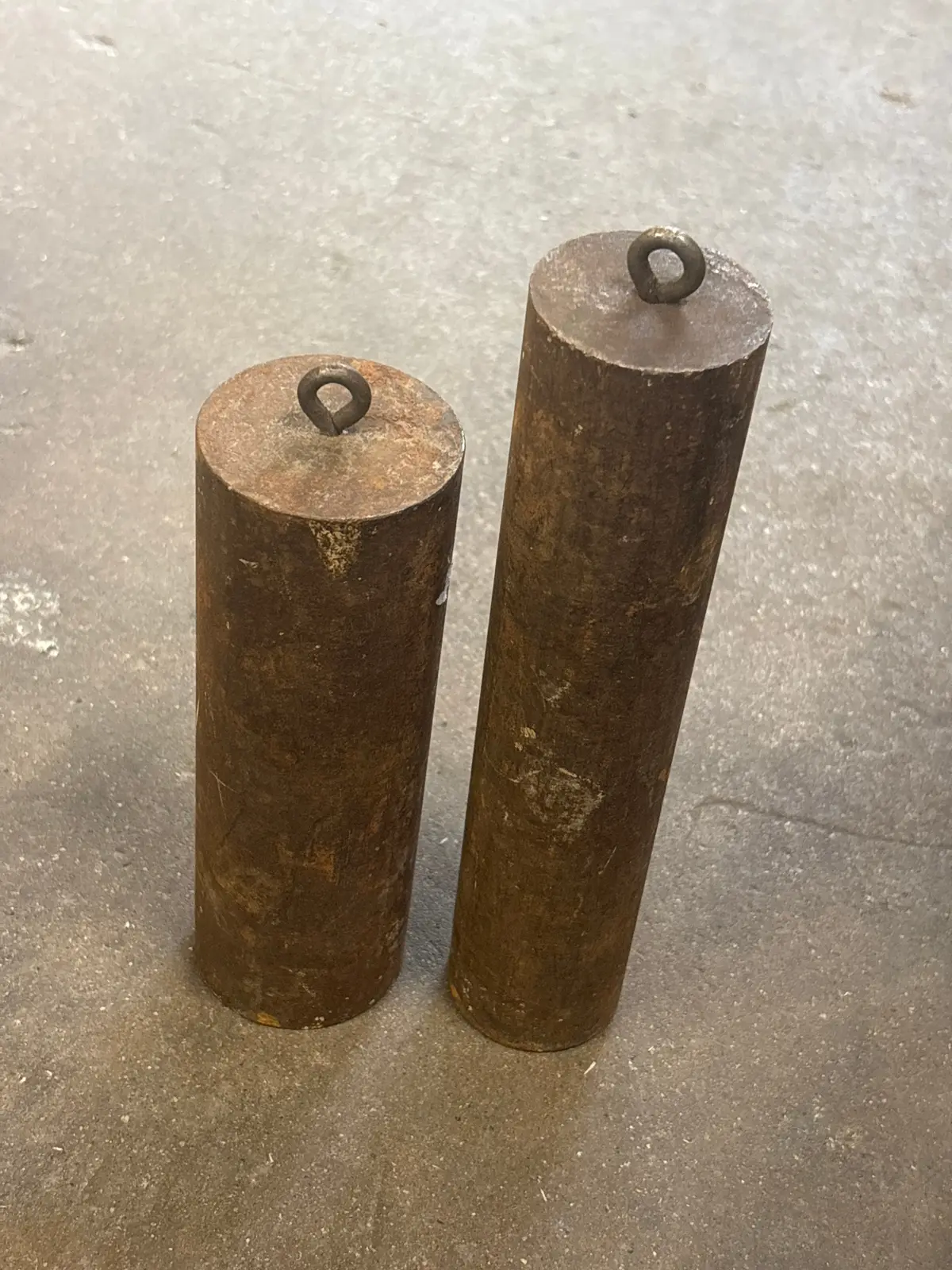 Pair Of Cylinder Clock Weights 1