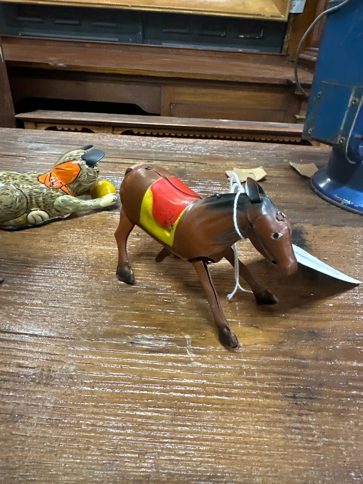 Wind Up Metal Hores Toy -Made In Occupied Japan 1