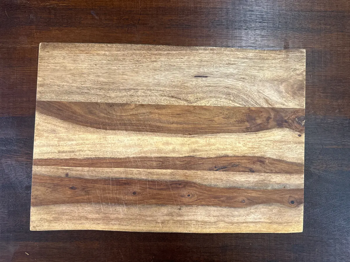 Rustic Two Color Wood Cutting Board 1