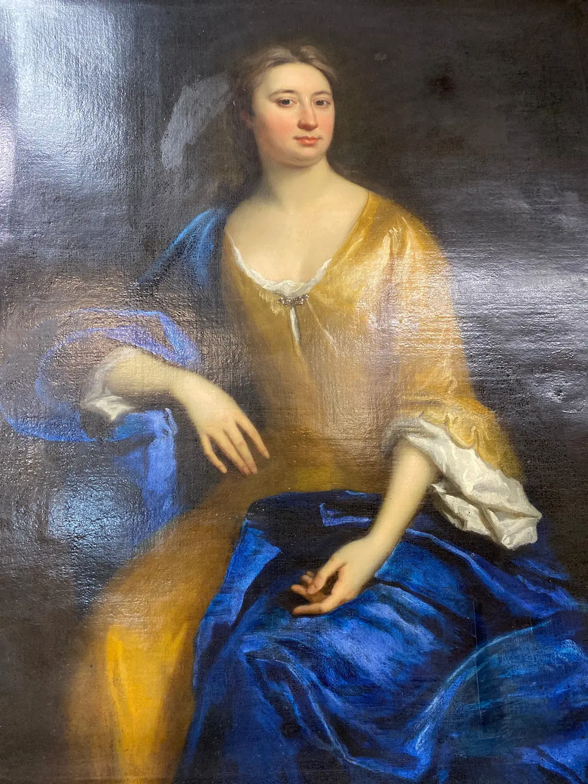 Lovely Lady In Blue Oil Painting 1