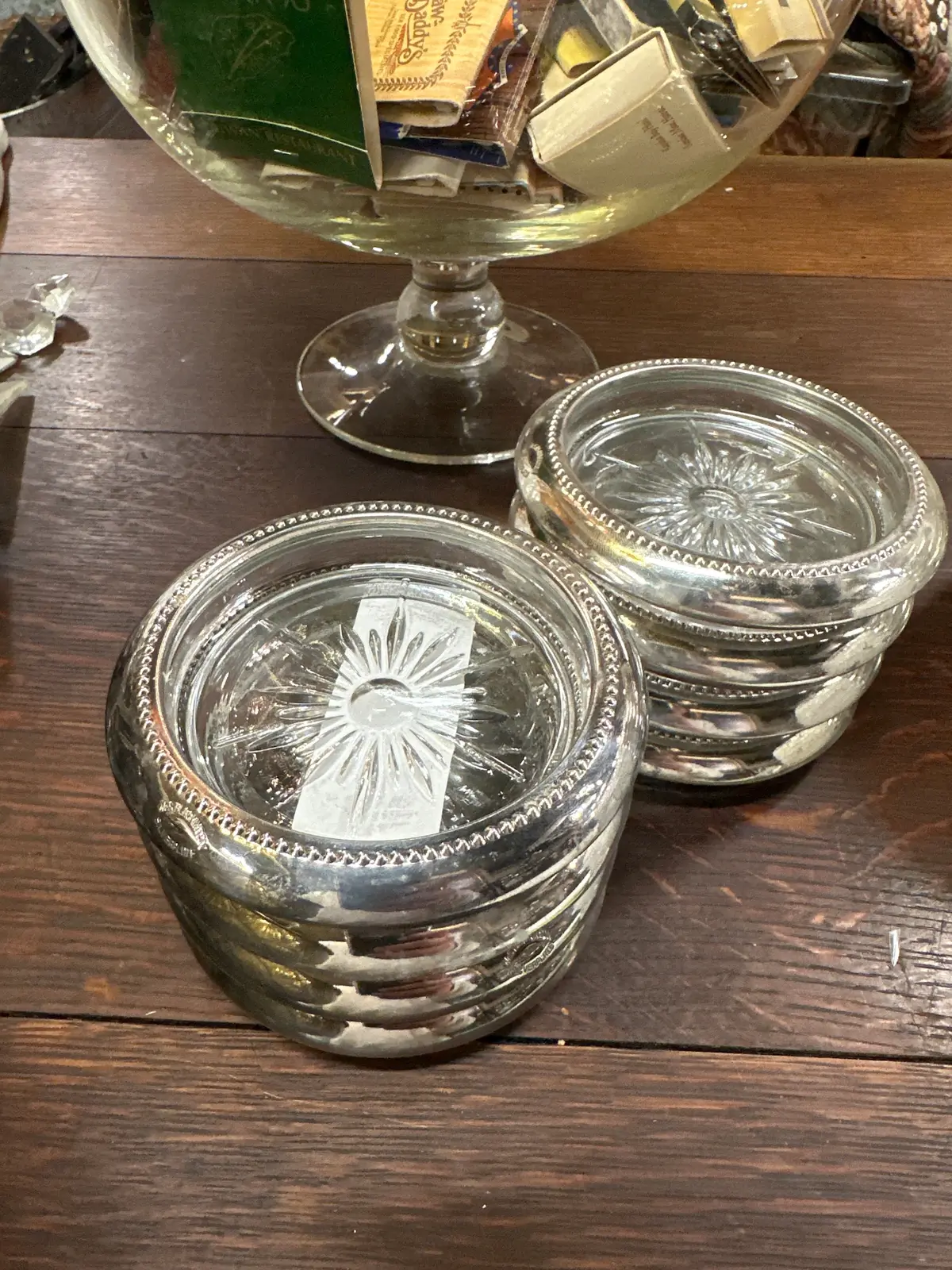 Set Of 8 Silver Plate Coasters 1