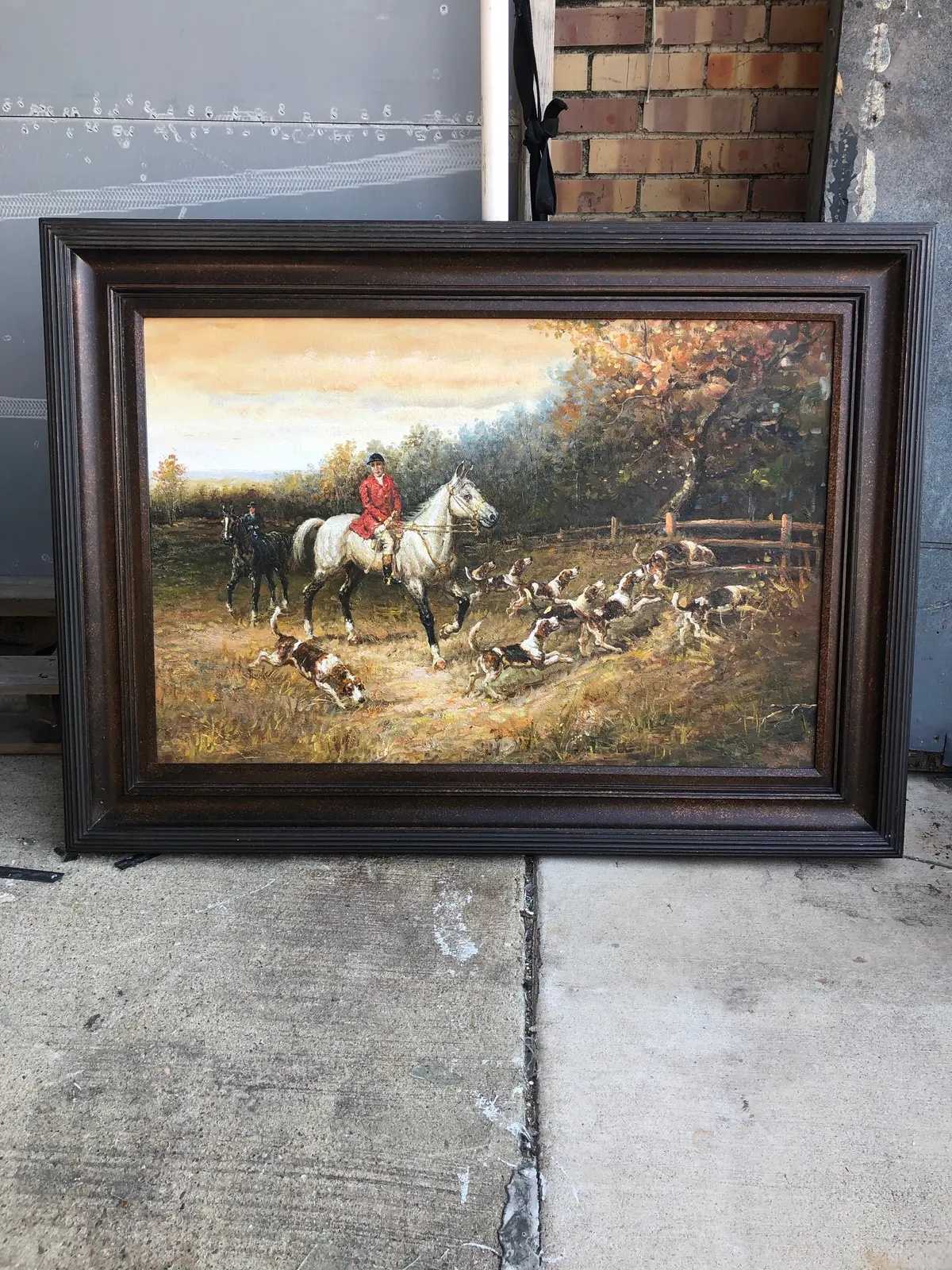 Hunting Scene Man With A Pack Of Dogs 1