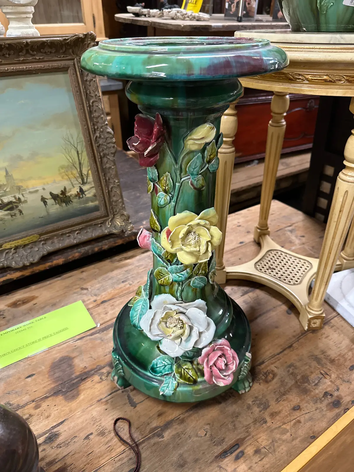 Majolica Plant Stand 1