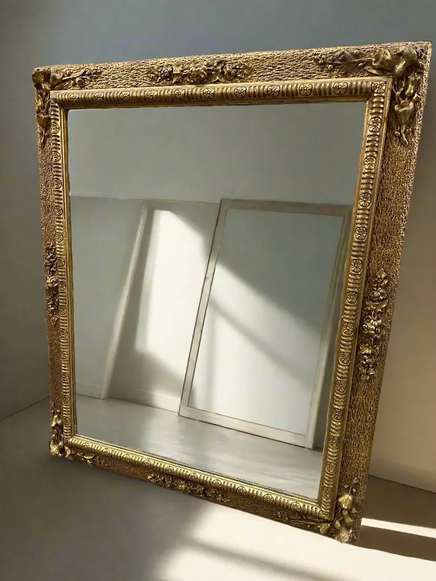 Antique Gilt Framed Beveled Mirror 1