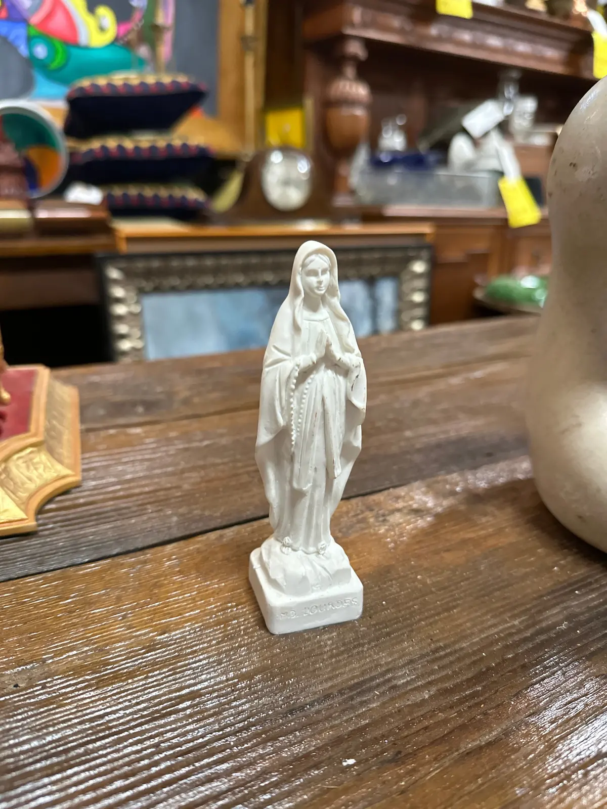 Tiny White Statue Of Mary 1