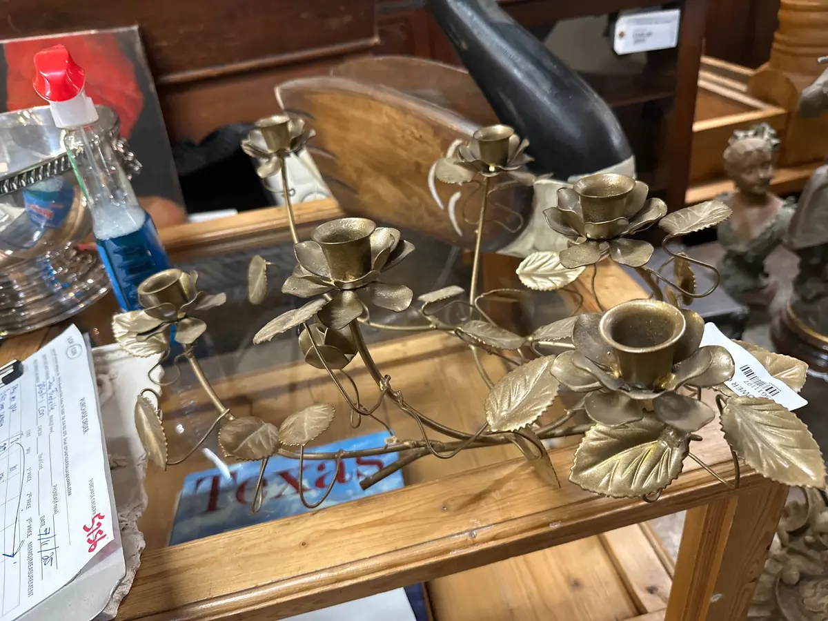 Iron Flower Candelabra 1