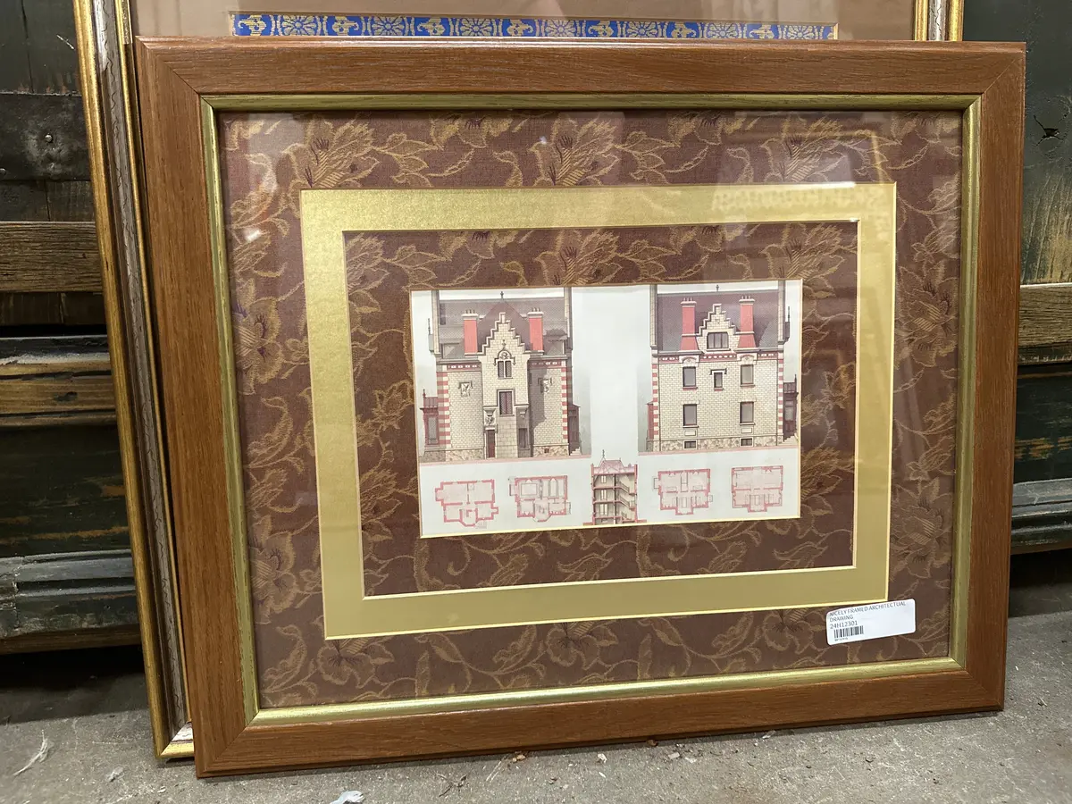 Nicely Framed Architectual Drawing 1