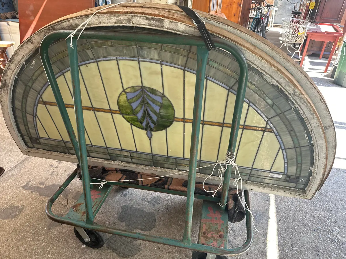Large Stained Glass Arched Window 1
