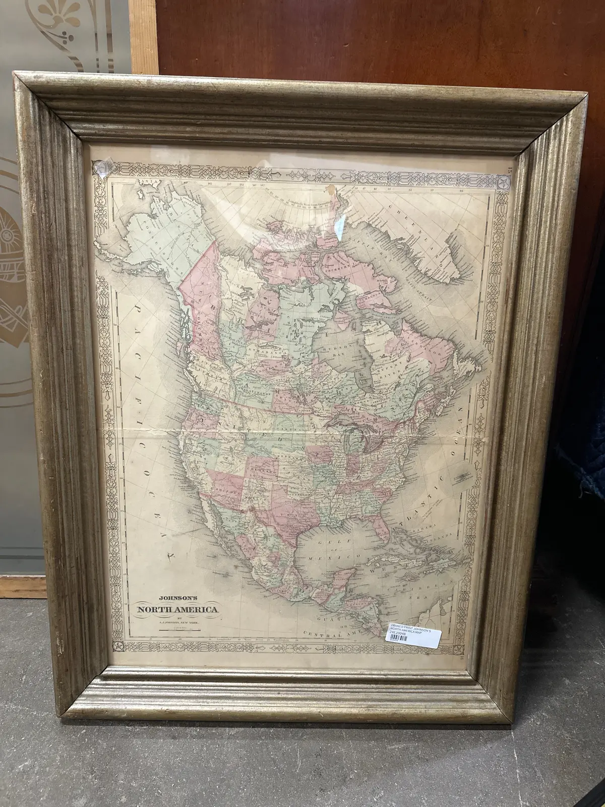 Framed Print Johnson’S North America Map 1