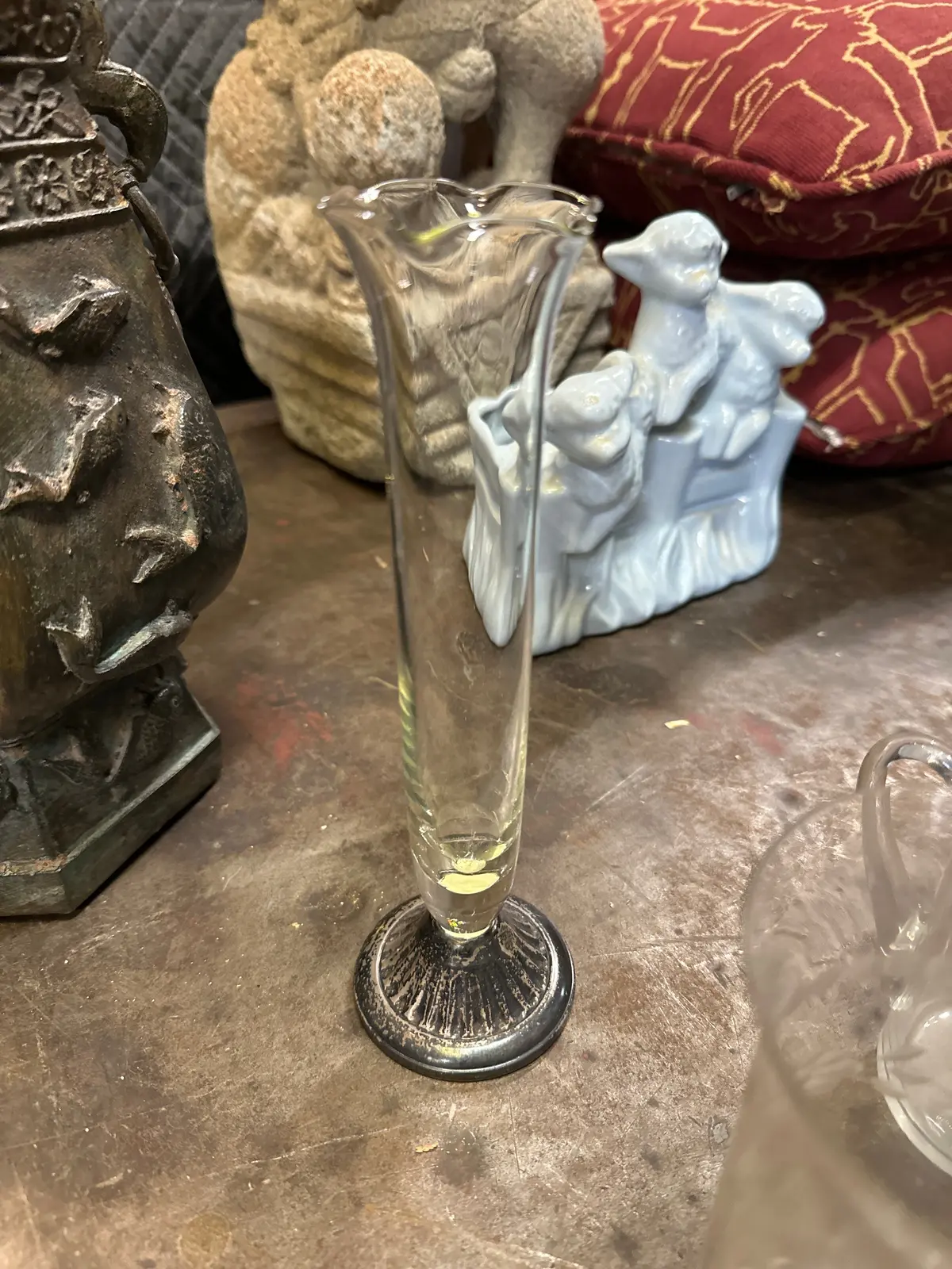 Bud Vase With Sterling Silver Base 1