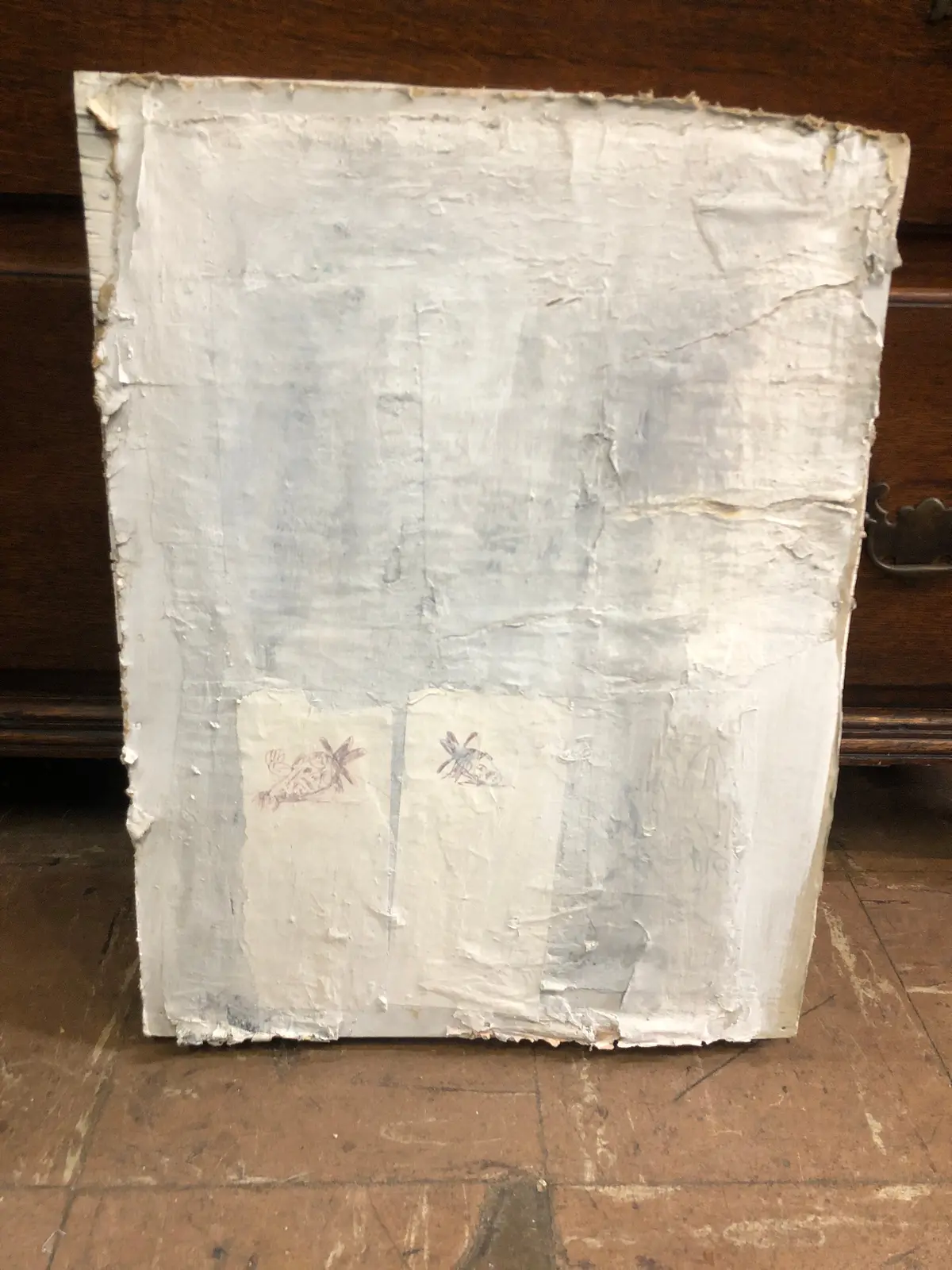 Abstact Painted Plywood Signed Rick Pral 1