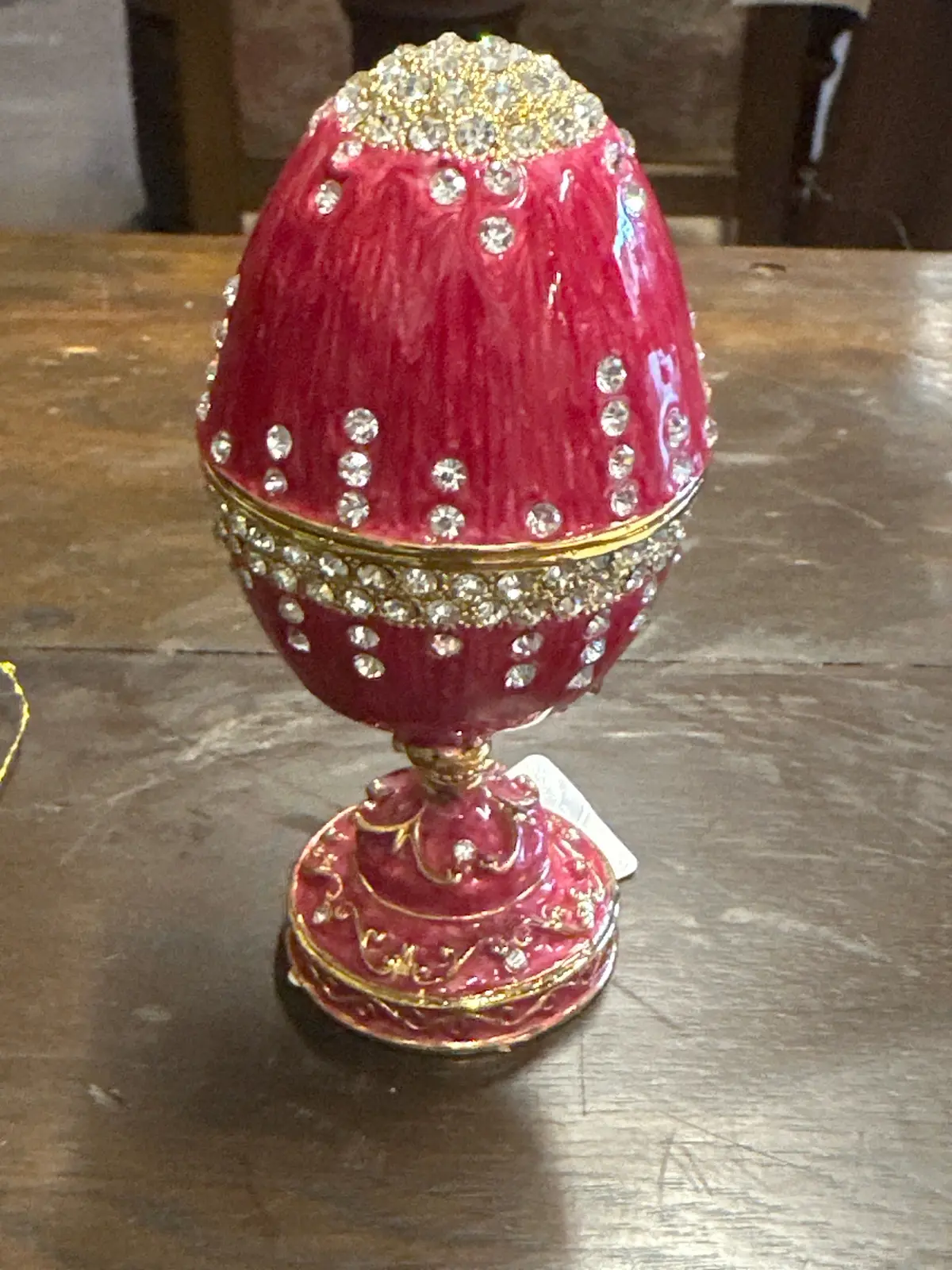 Enameled And Jeweled Egg Music Box 1