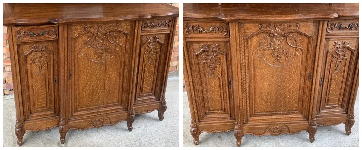 Pair Of Louis Xv Oak Servers 1
