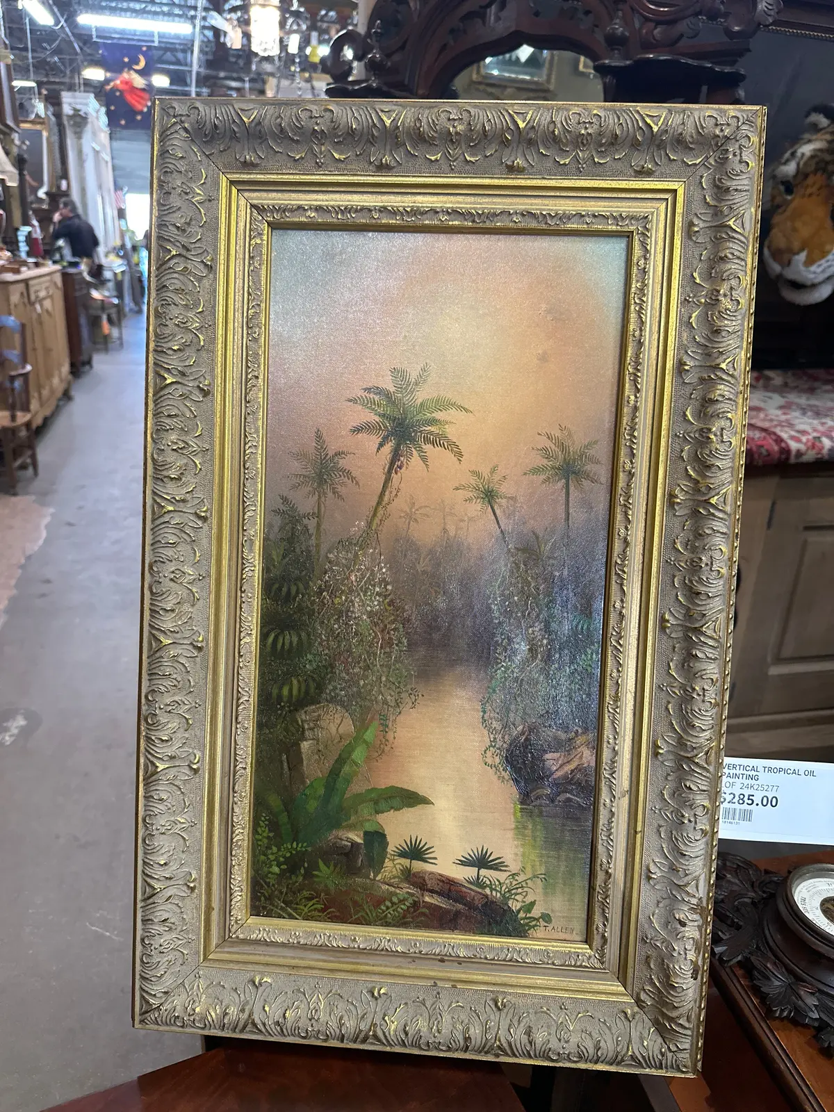 Vertical Tropical Oil Painting 1