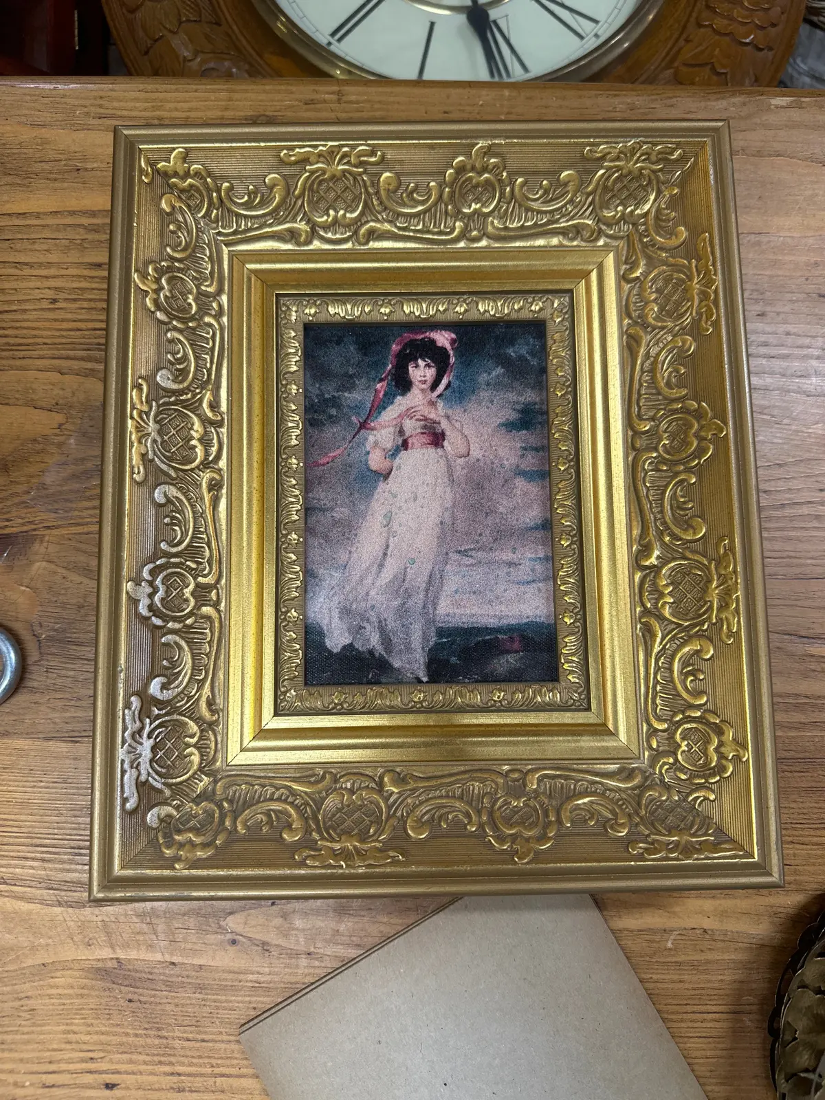 Small Gold Framed Print Of Young Woman 1