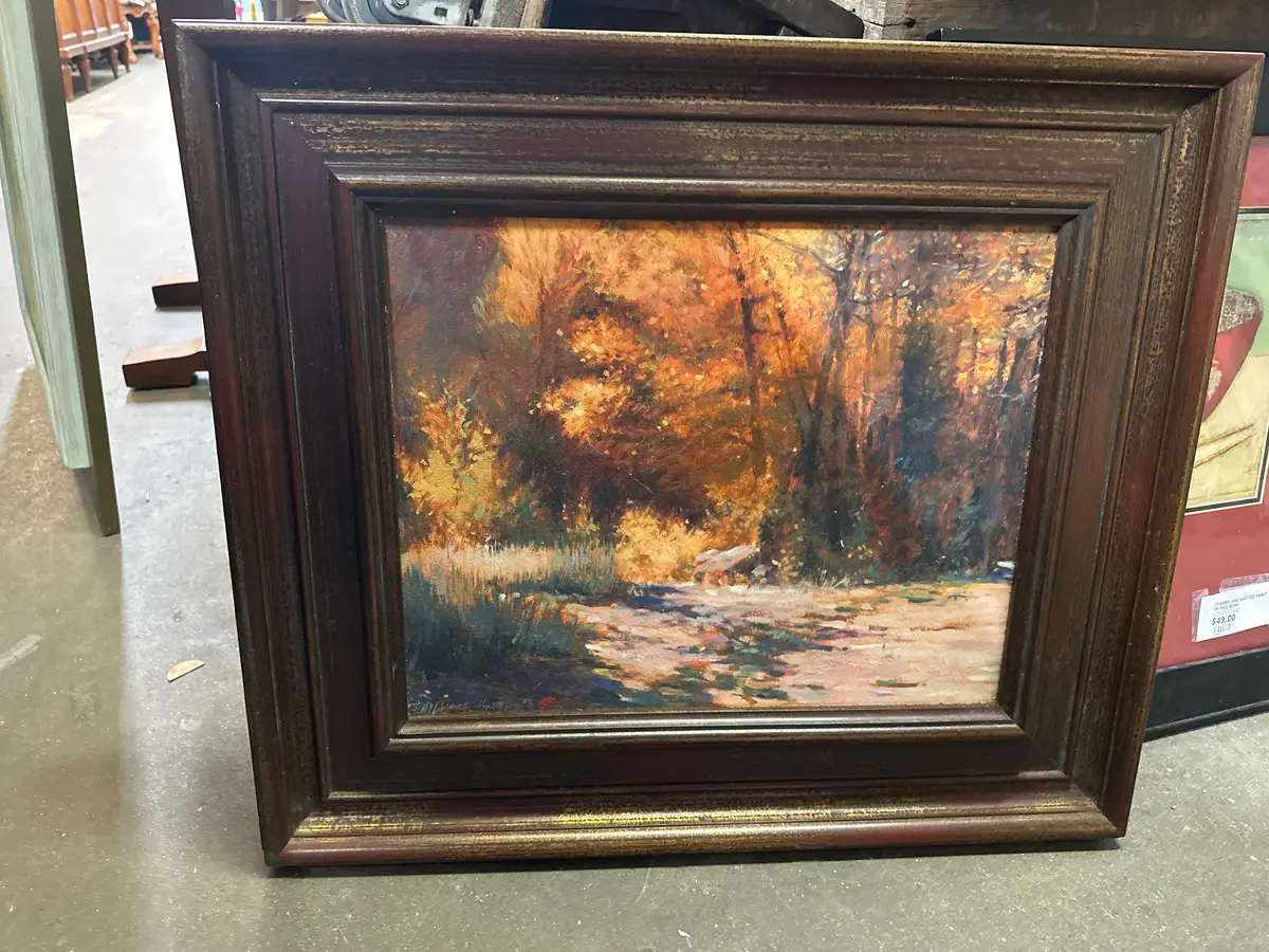 Wide Framed Large Autumn Scene Painting 1