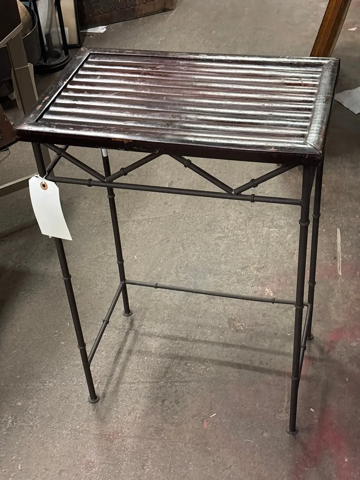 Bamboo And Metal Table 1