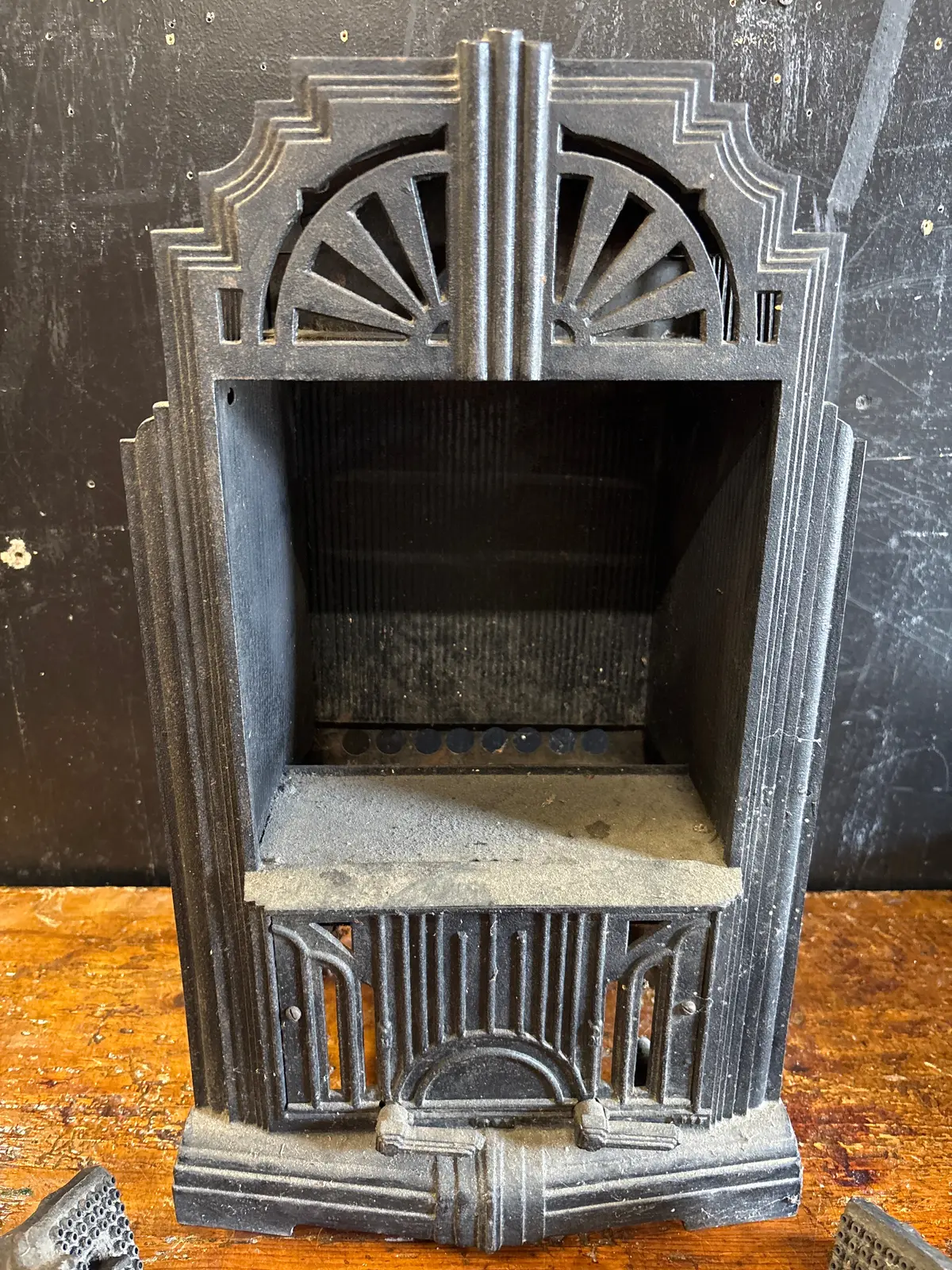 Art Deco Metal Heater Case As Found 1