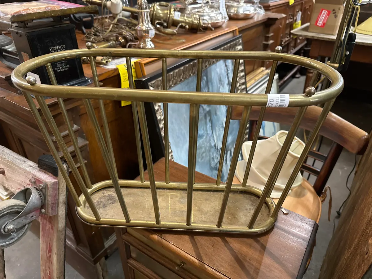 Brass Magazine Basket 1