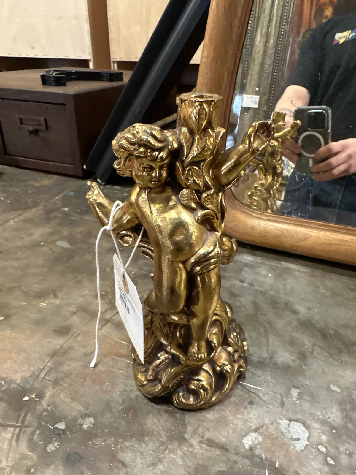 Gilt Cherub Lamp Base 1