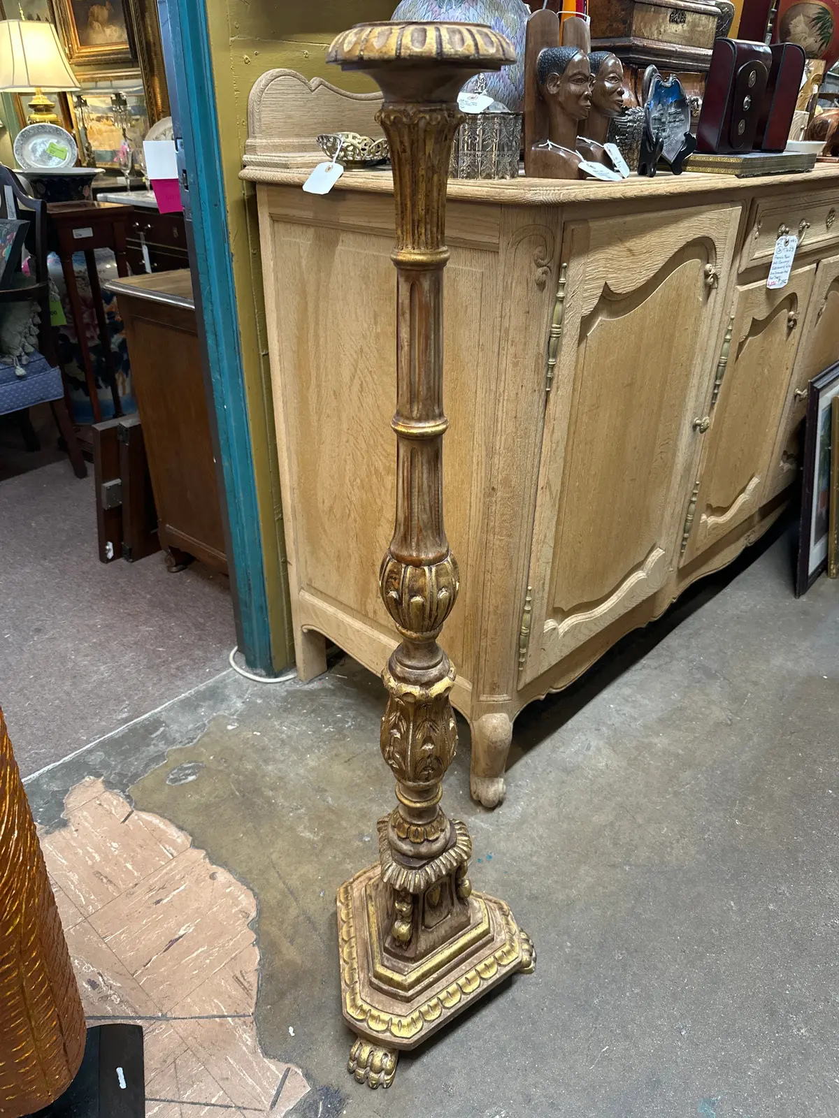 Giltwood Floor Lamp Base 1