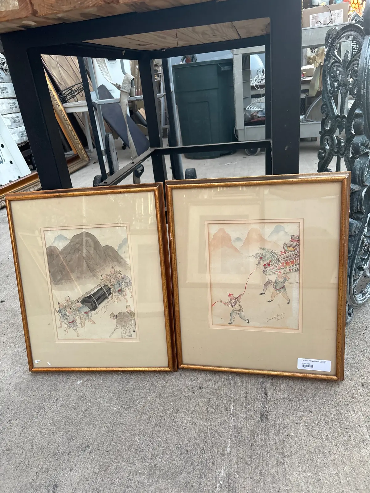 Pair Asian Watercolors 1