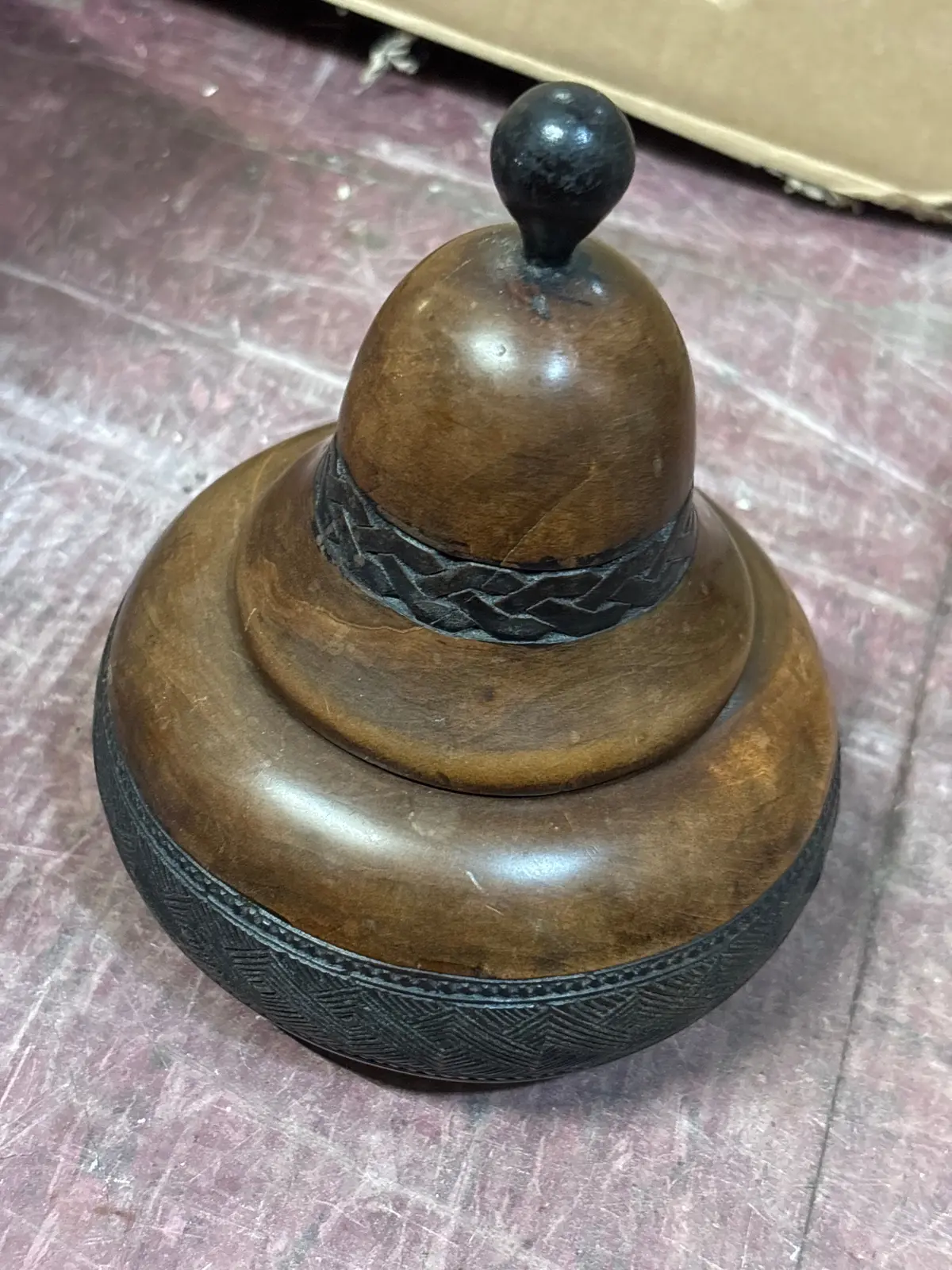 Carved Paraform Fruit Wood Box 1