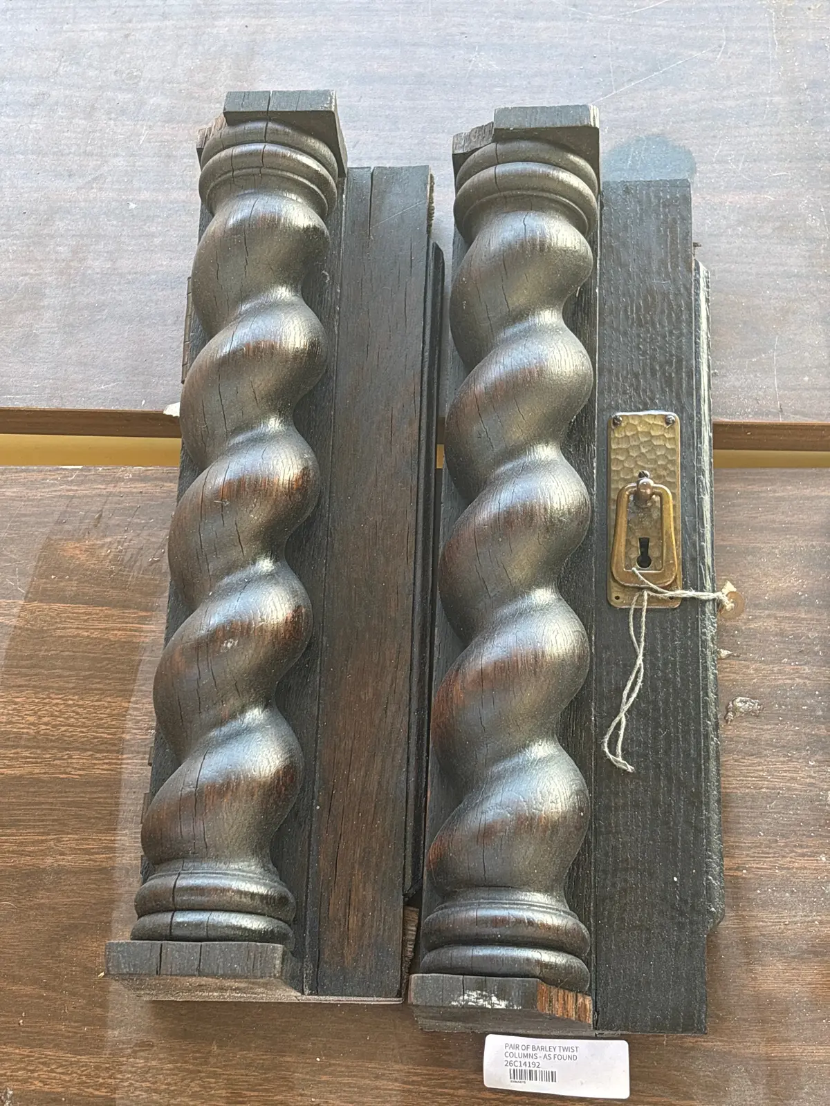 Pair Of Barley Twist Columns - As Found 1