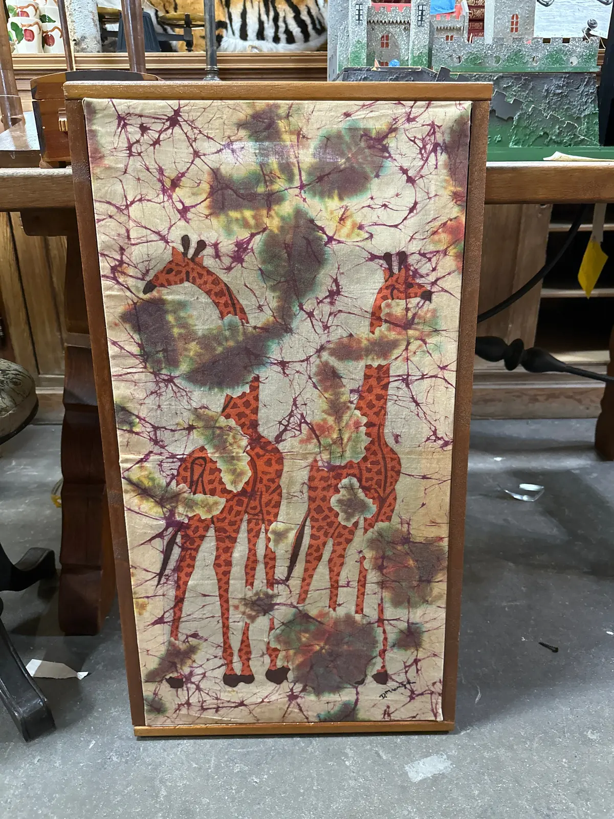 Framed Fabric Panel-Signed 1
