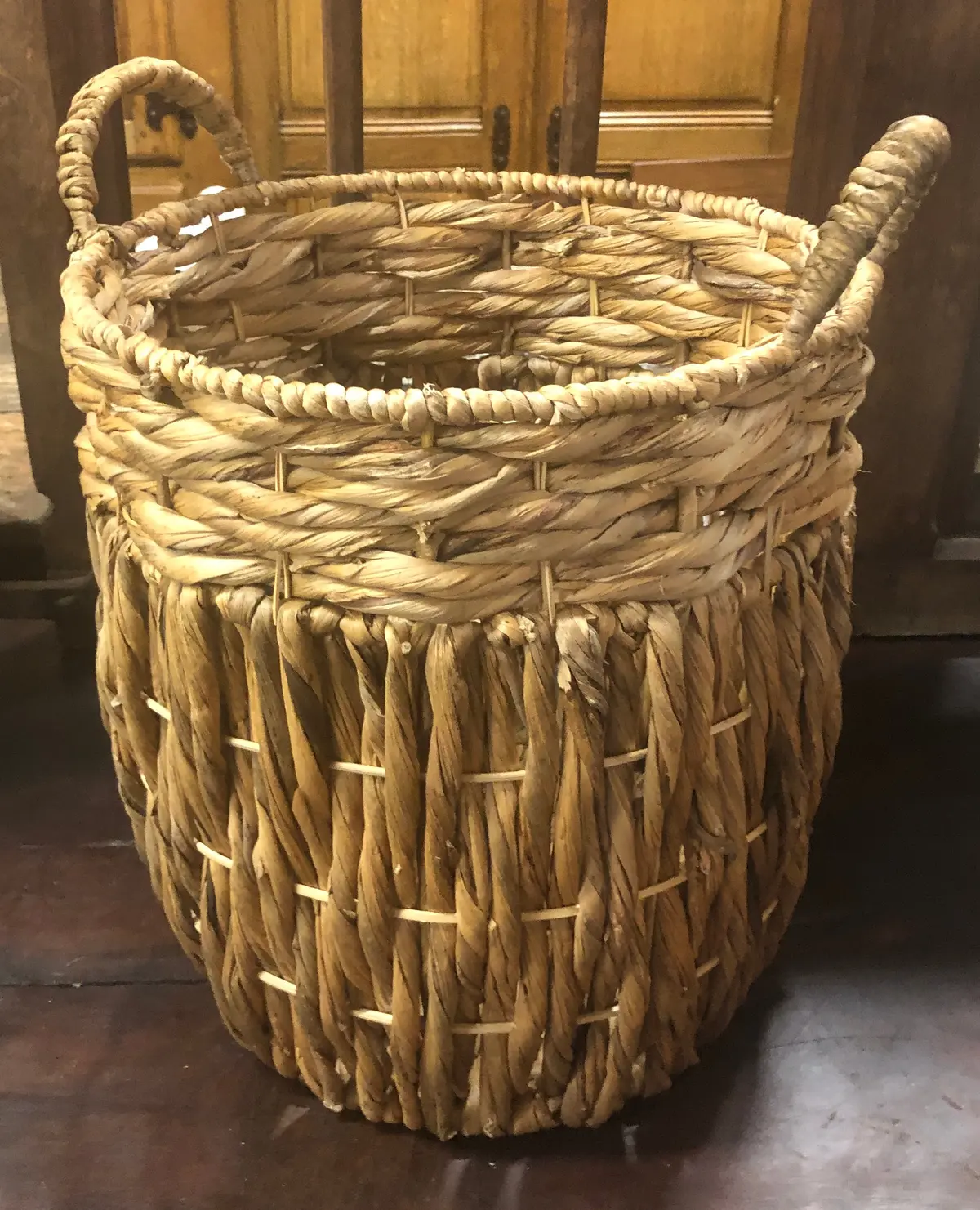 Woven Basket With Handles 1