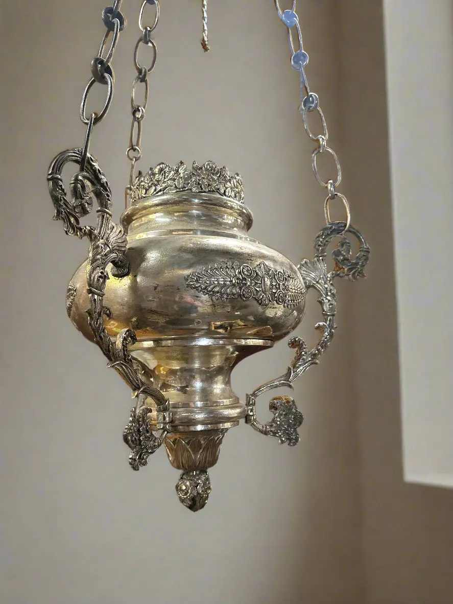Large Silver Sanctuary Lamp 1