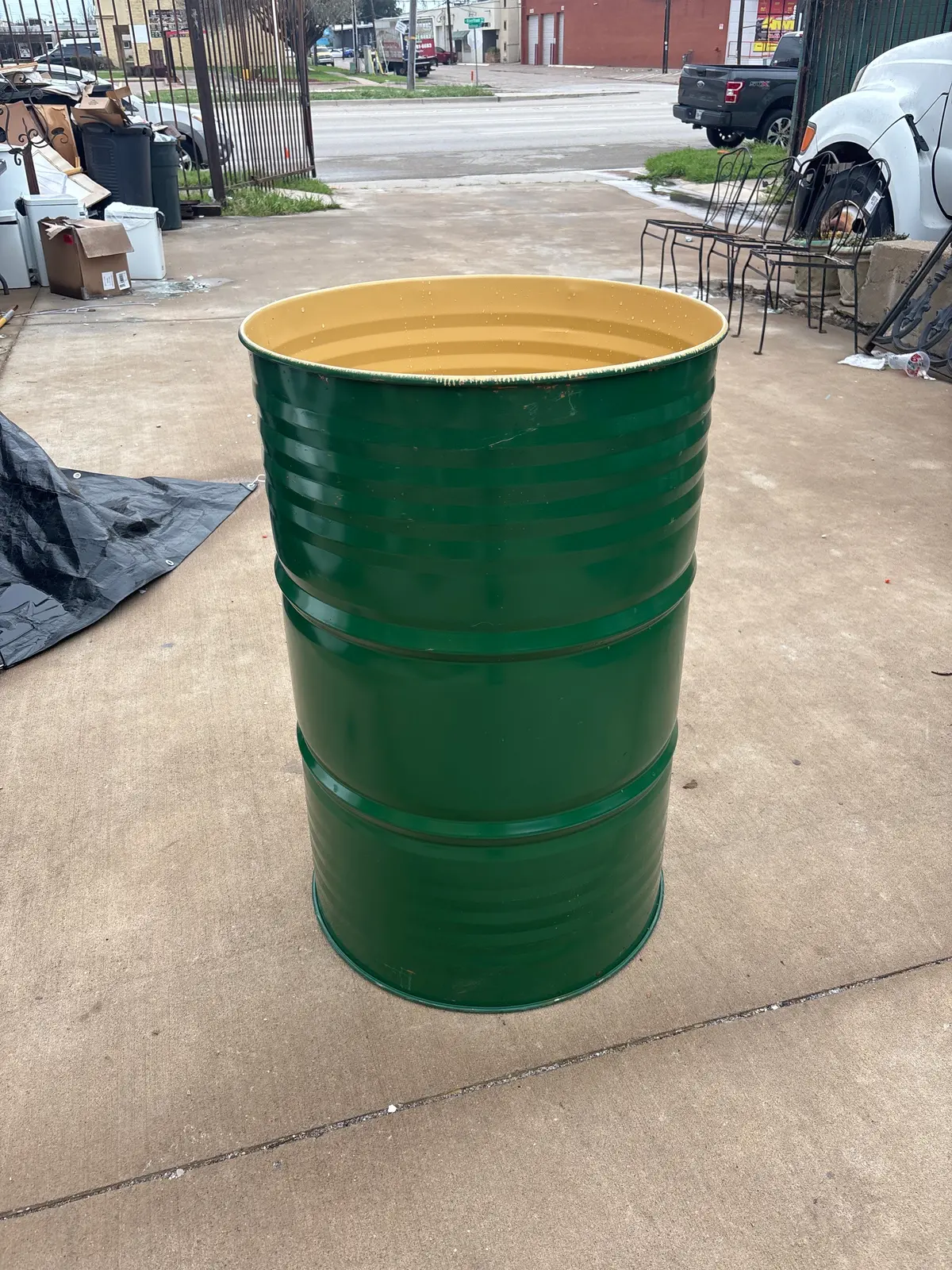 Green Steel Barrel 1 Of 2 1