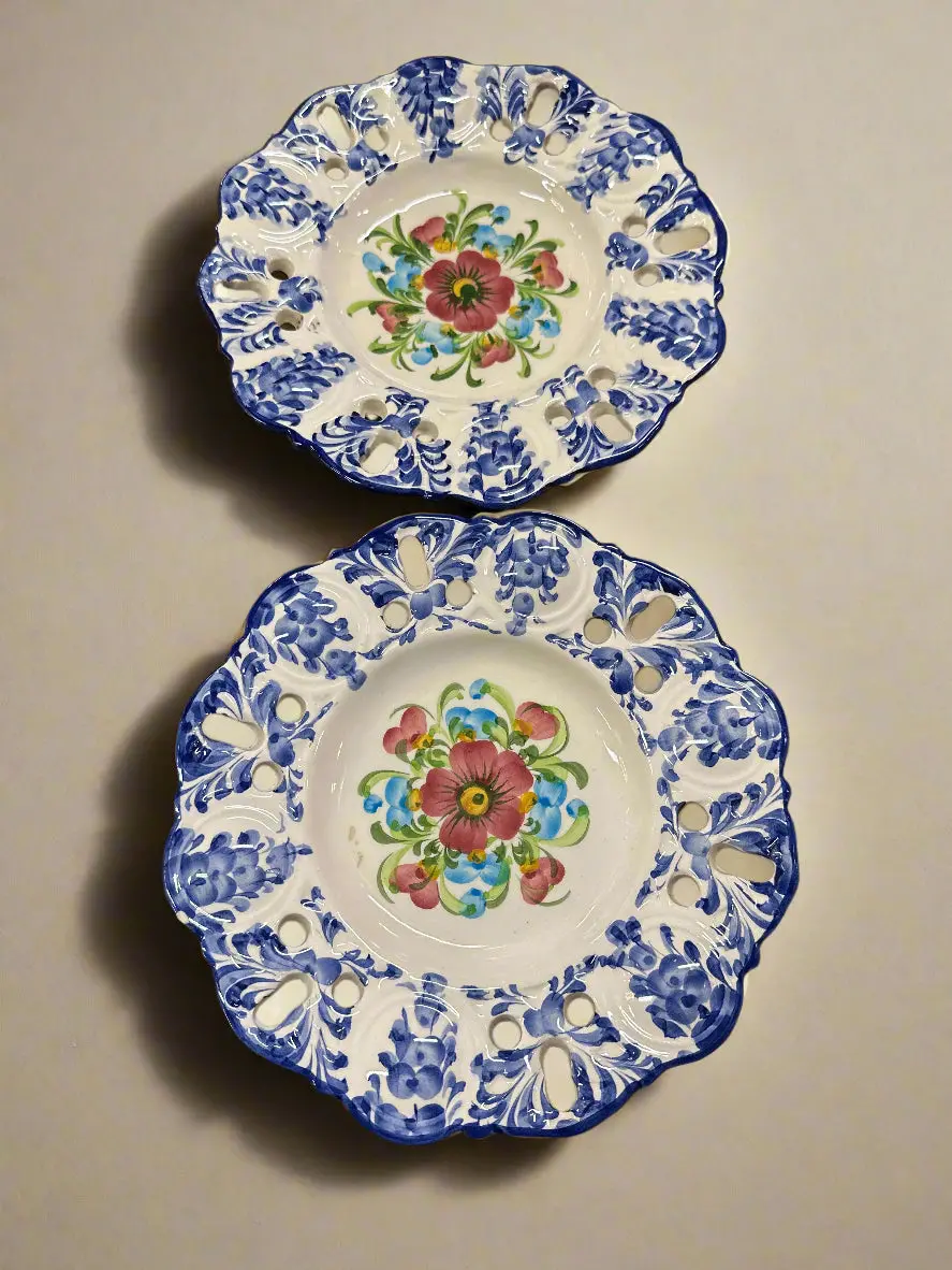 Floral Portugese Plate Each 1