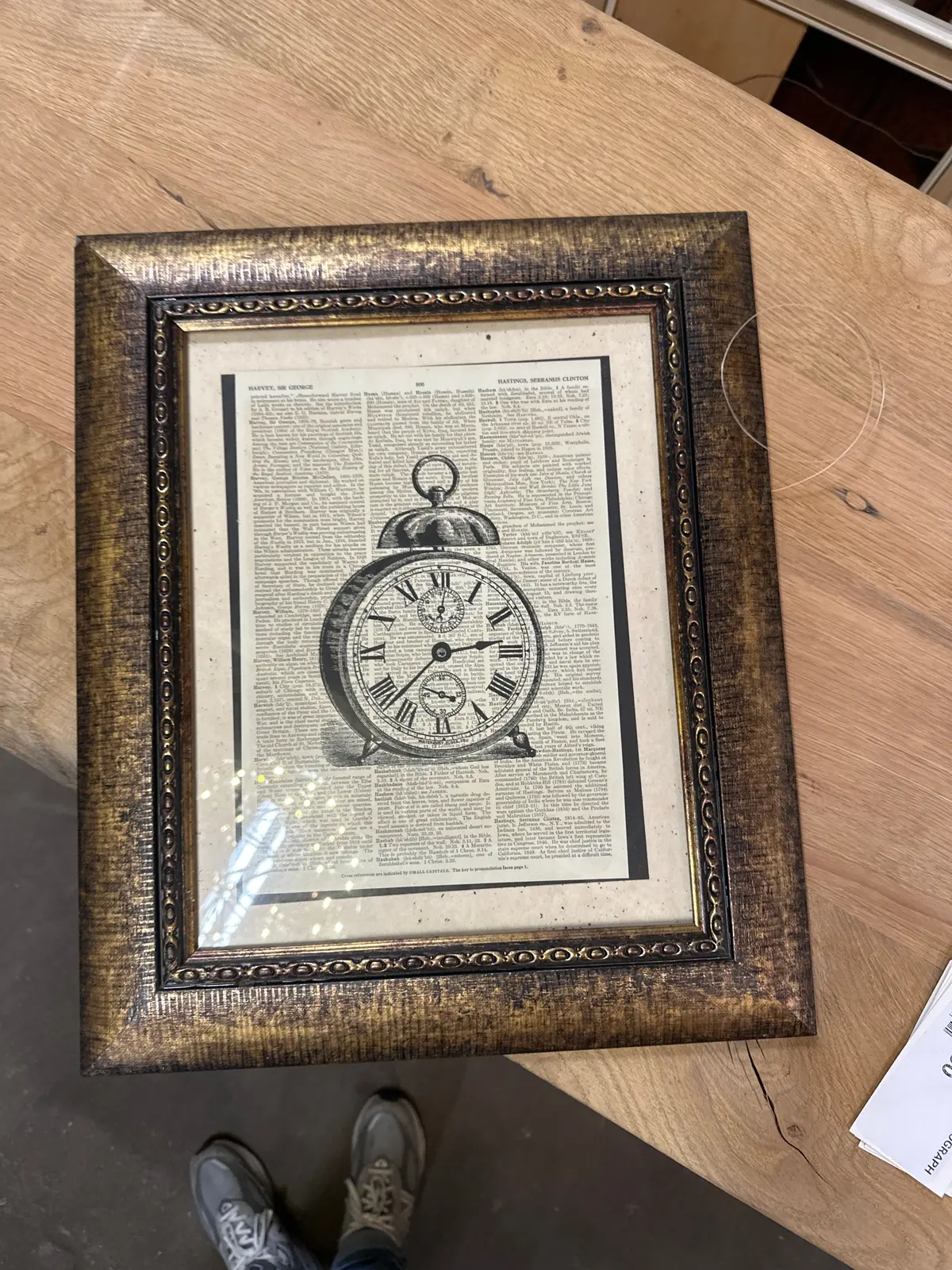 Antique Gold Colored Frame With Print 1