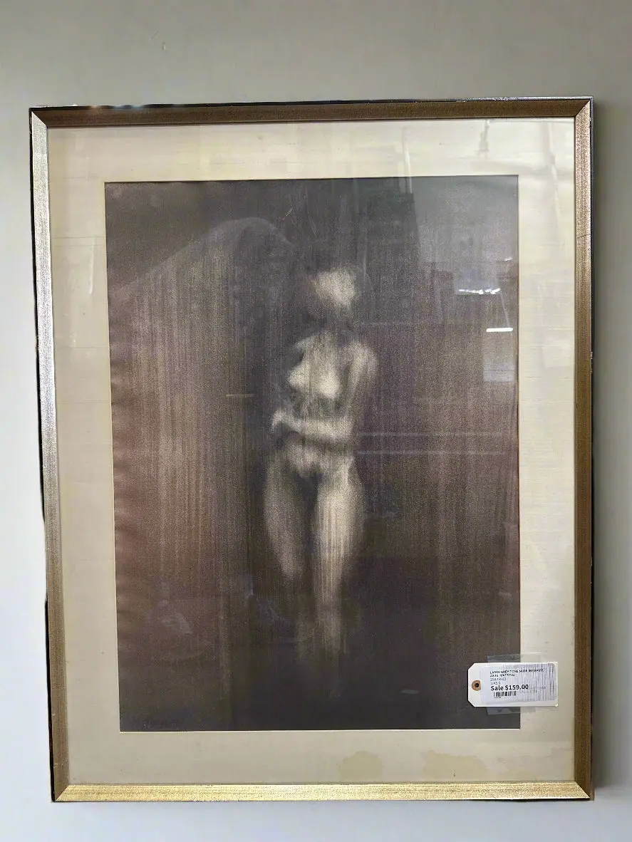 Large Grey Tone Nude In Frame, As Is  Matting 1