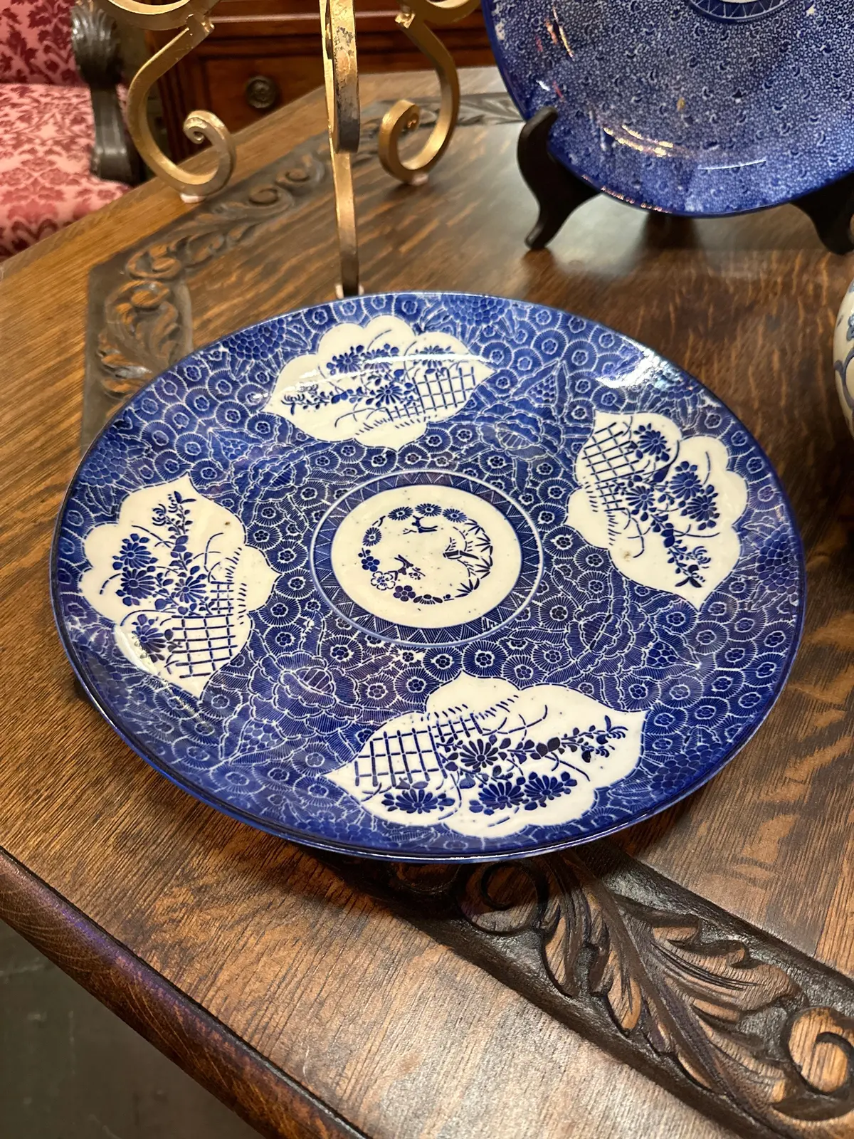 Blue And White Imari 14" Charger 1