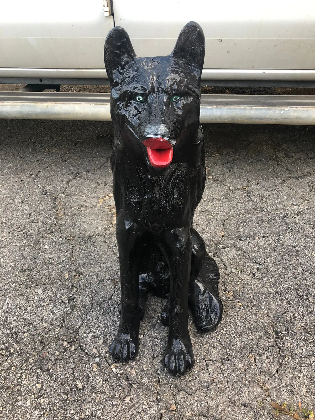Aluminum Statue Of Black Dog 1