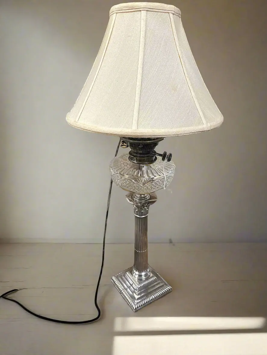 Antique Sheffield Column  Lamp-Converted From Gas 1