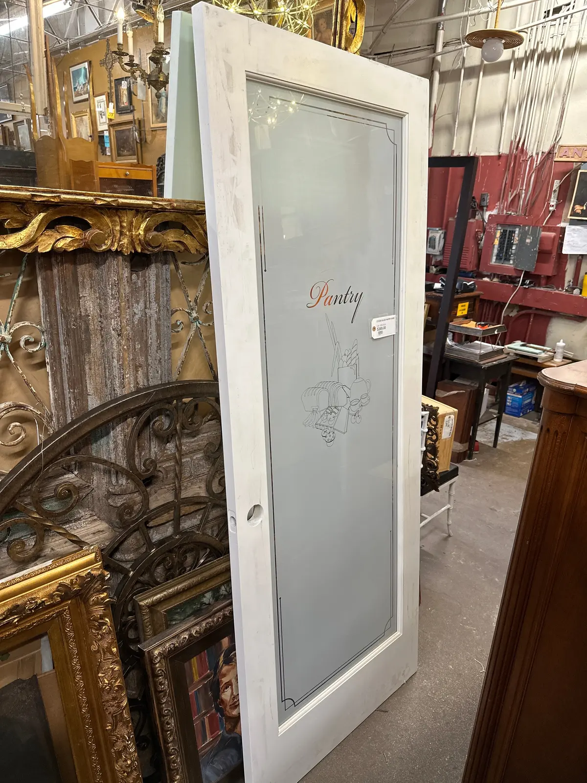 Etched Glass Pantry Door 1