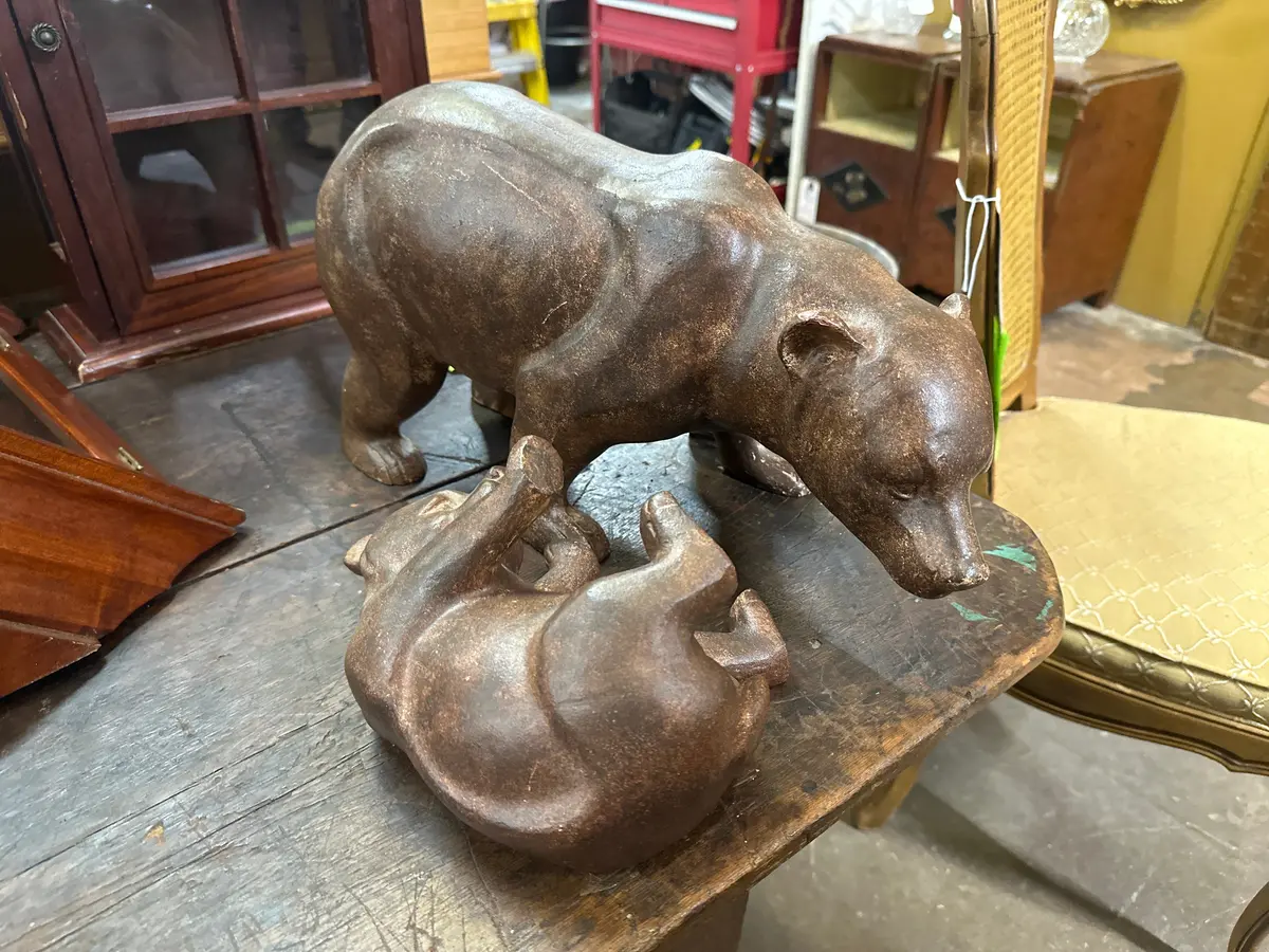 Mama And Baby Bear Staue Set 1