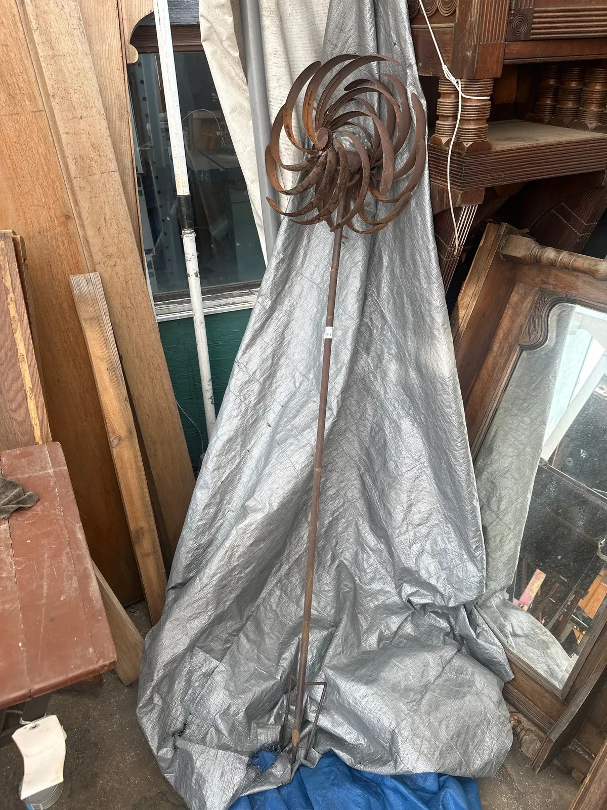 Brown Small Yard Whirly Gig Windmill 1