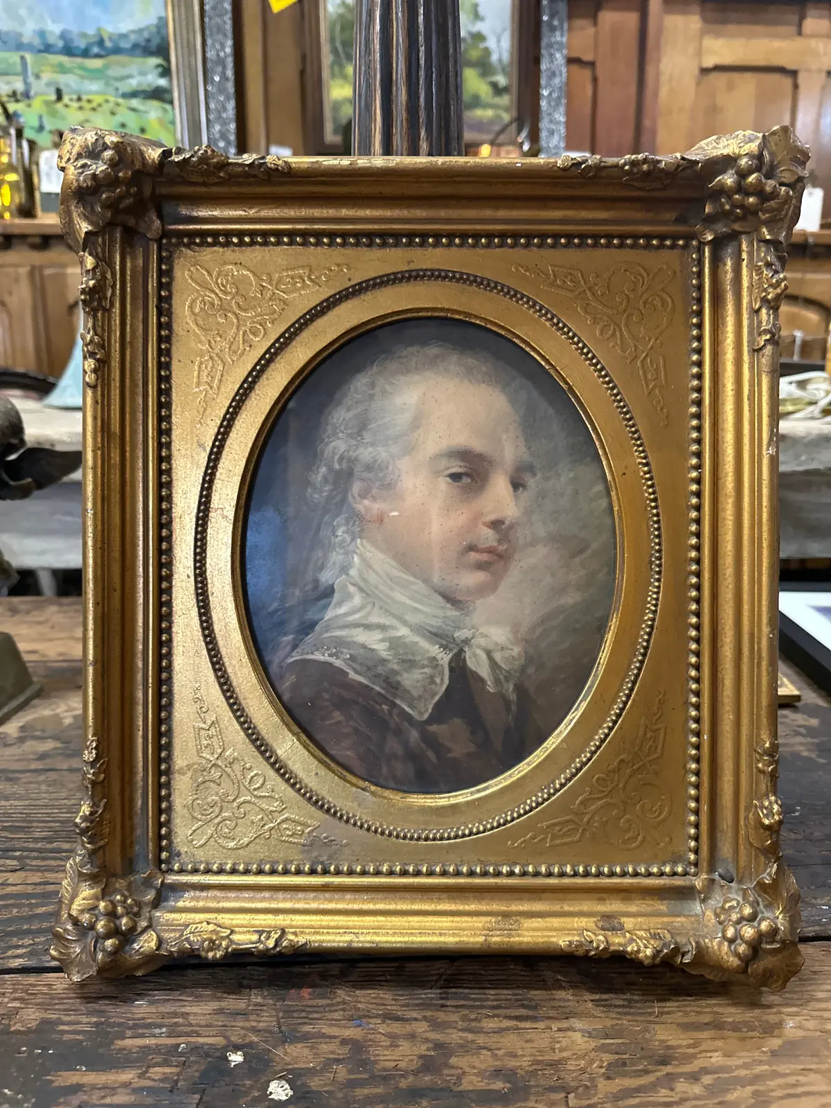 18Th Century Sytle Gentlemens Print In Gold  Frame 1