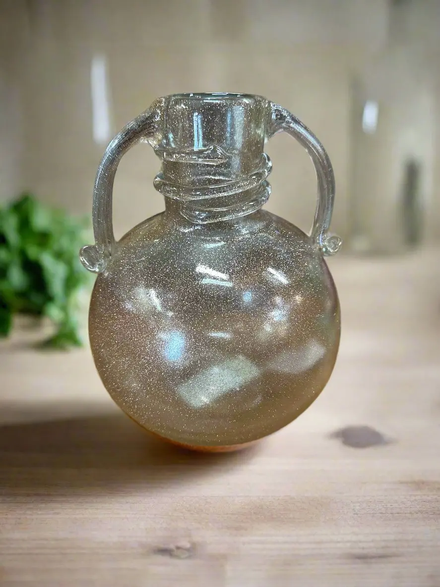 Glitter Glass Blown Vase 1