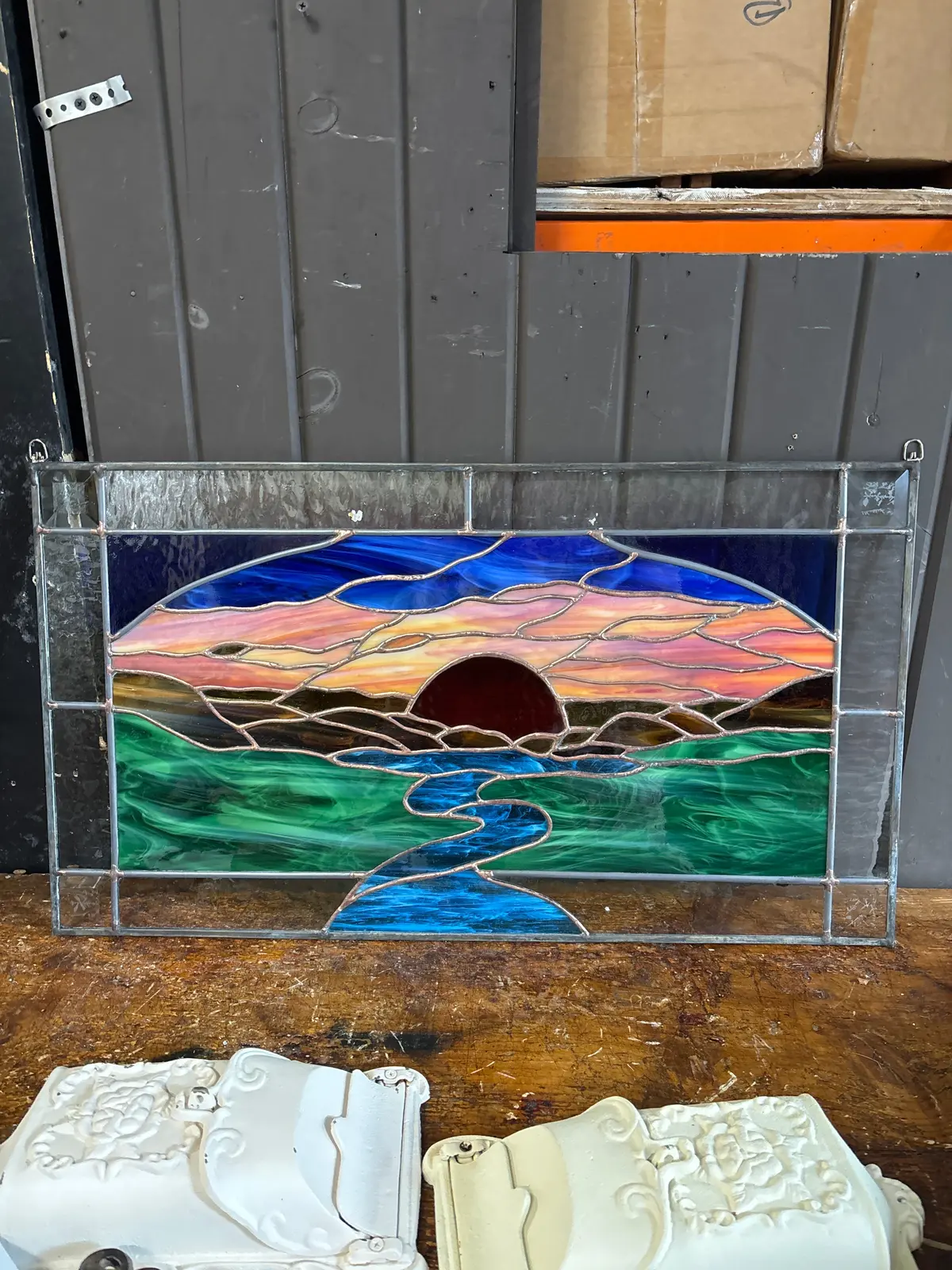 Sunset Landscape Stained Glass 1