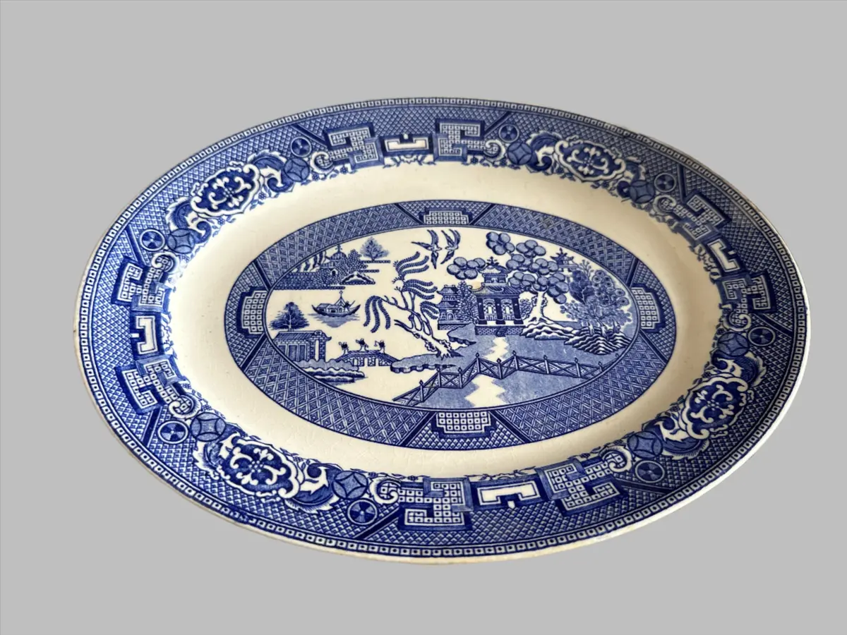 Small Blue Willow Platter Min Usa 1